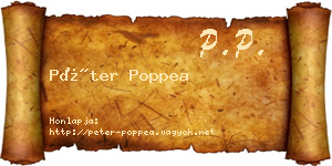 Péter Poppea névjegykártya