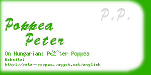 poppea peter business card
